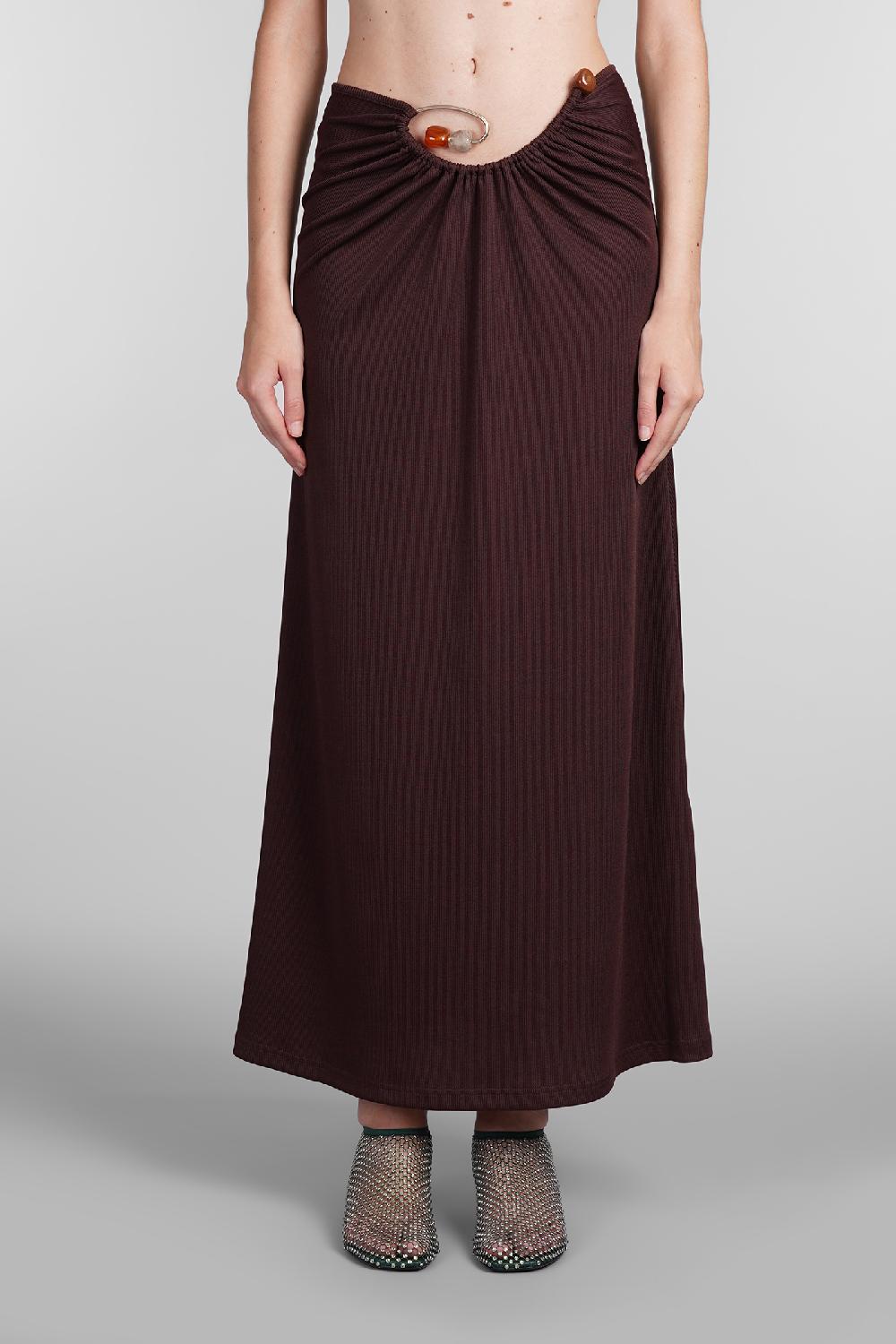 Deliberti Christopher Esber Gonna in poliestere bordeaux cod. 407680 - Deliberti The Luxury Shopping