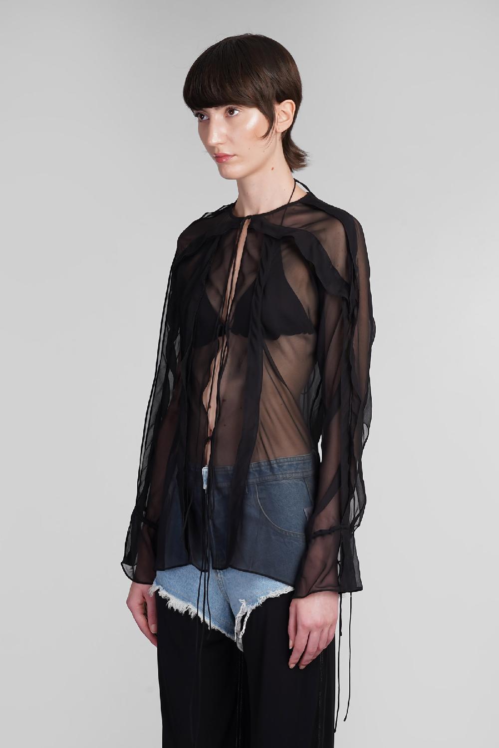Deliberti Christopher Esber Camicia in seta nera cod. 402356 - Deliberti The Luxury Shopping Offerta