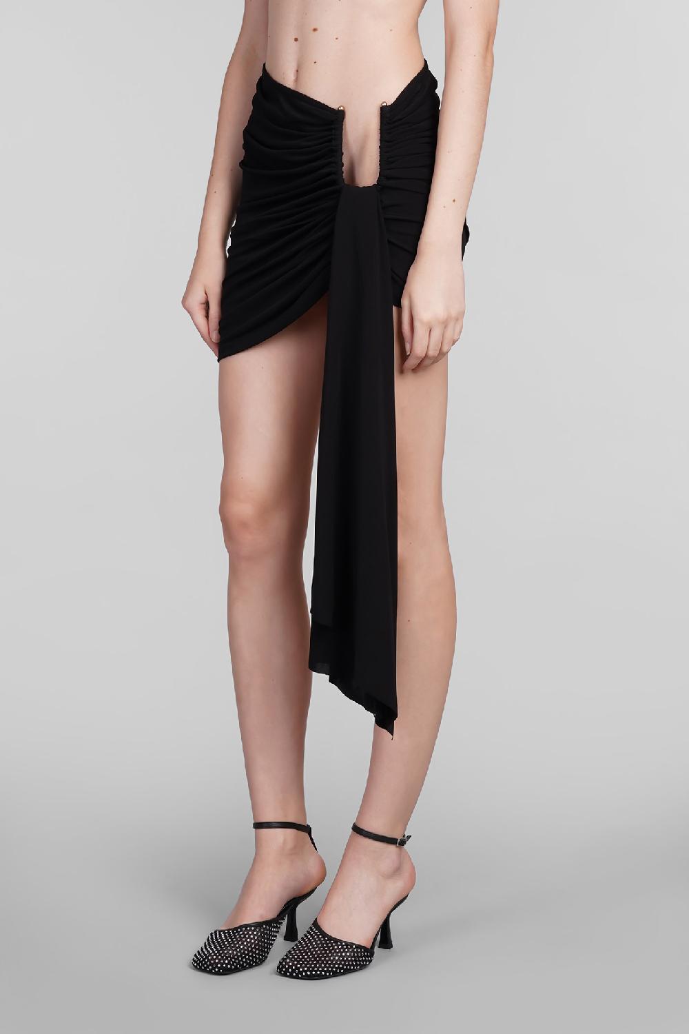 Deliberti Christopher Esber Gonna in viscosa nera cod. 402362 - Deliberti The Luxury Shopping Offerte