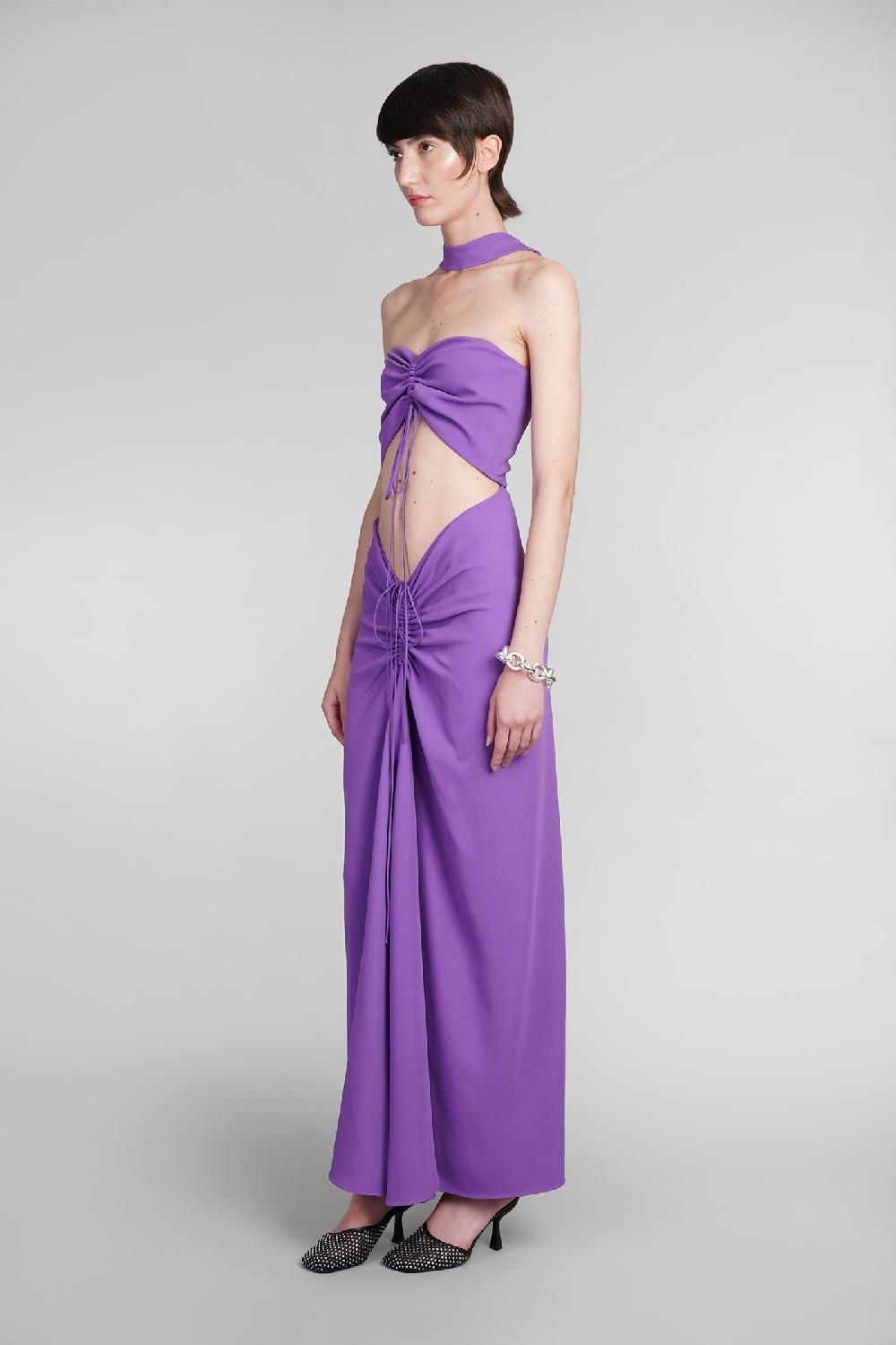 Deliberti Christopher Esber Abito in viscosa viola cod. 402368 - Deliberti The Luxury Shopping Vendita Economica