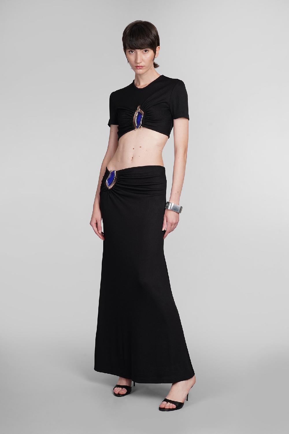 Deliberti Christopher Esber T-shirt in poliestere nero cod. 402370 - Deliberti The Luxury Shopping I Più Venduti