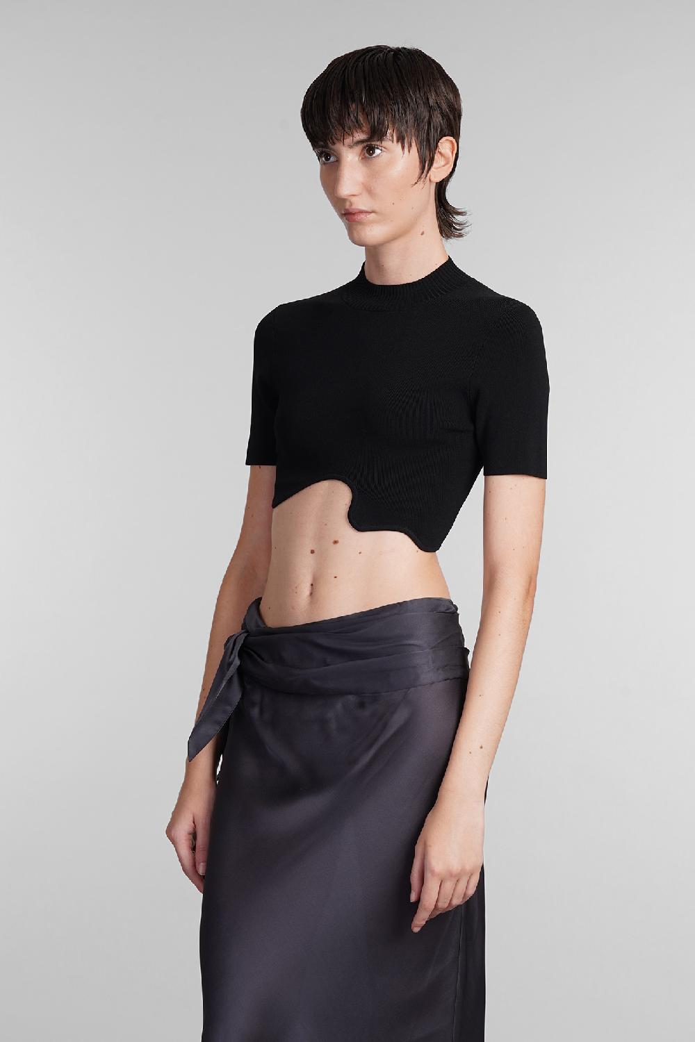 Deliberti Christopher Esber Topwear in viscosa nera cod. 402375 - Deliberti The Luxury Shopping Moda