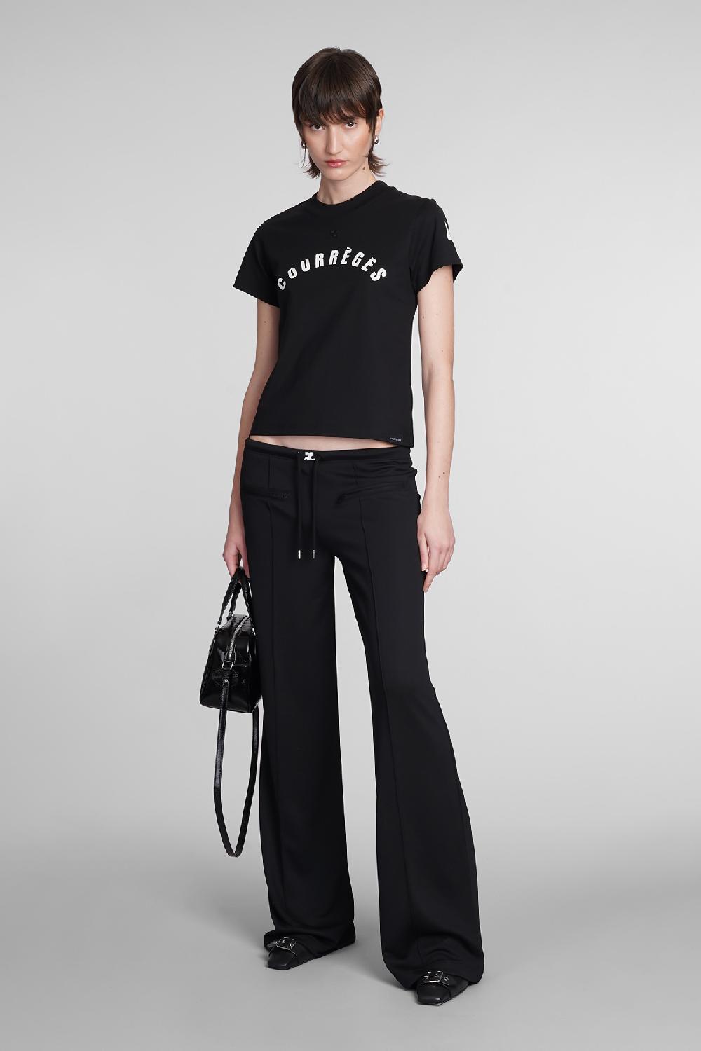 Deliberti Courreges T-shirt in cotone nero cod. 398520 - Deliberti The Luxury Shopping Italy