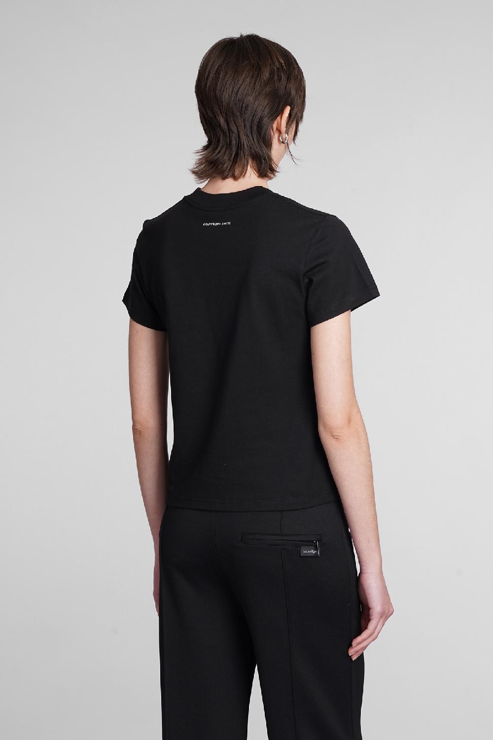 Deliberti Courreges T-shirt in cotone nero cod. 398520 - Deliberti The Luxury Shopping Italy