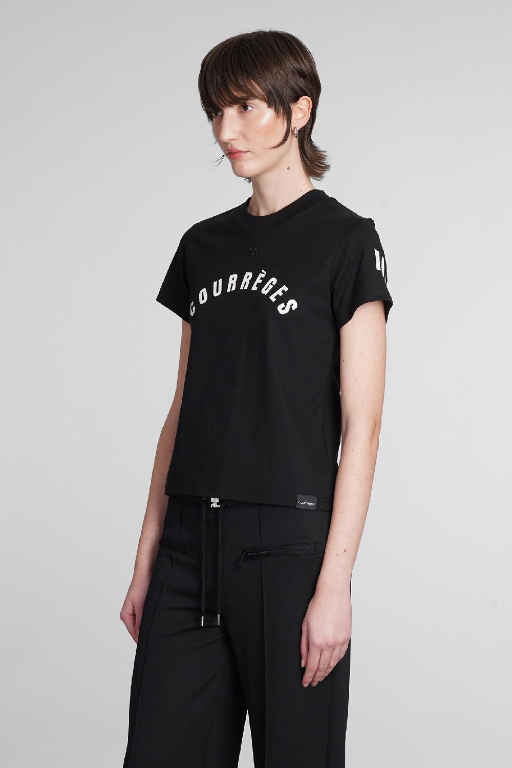 Deliberti Courreges T-shirt in cotone nero cod. 398520 - Deliberti The Luxury Shopping Italy