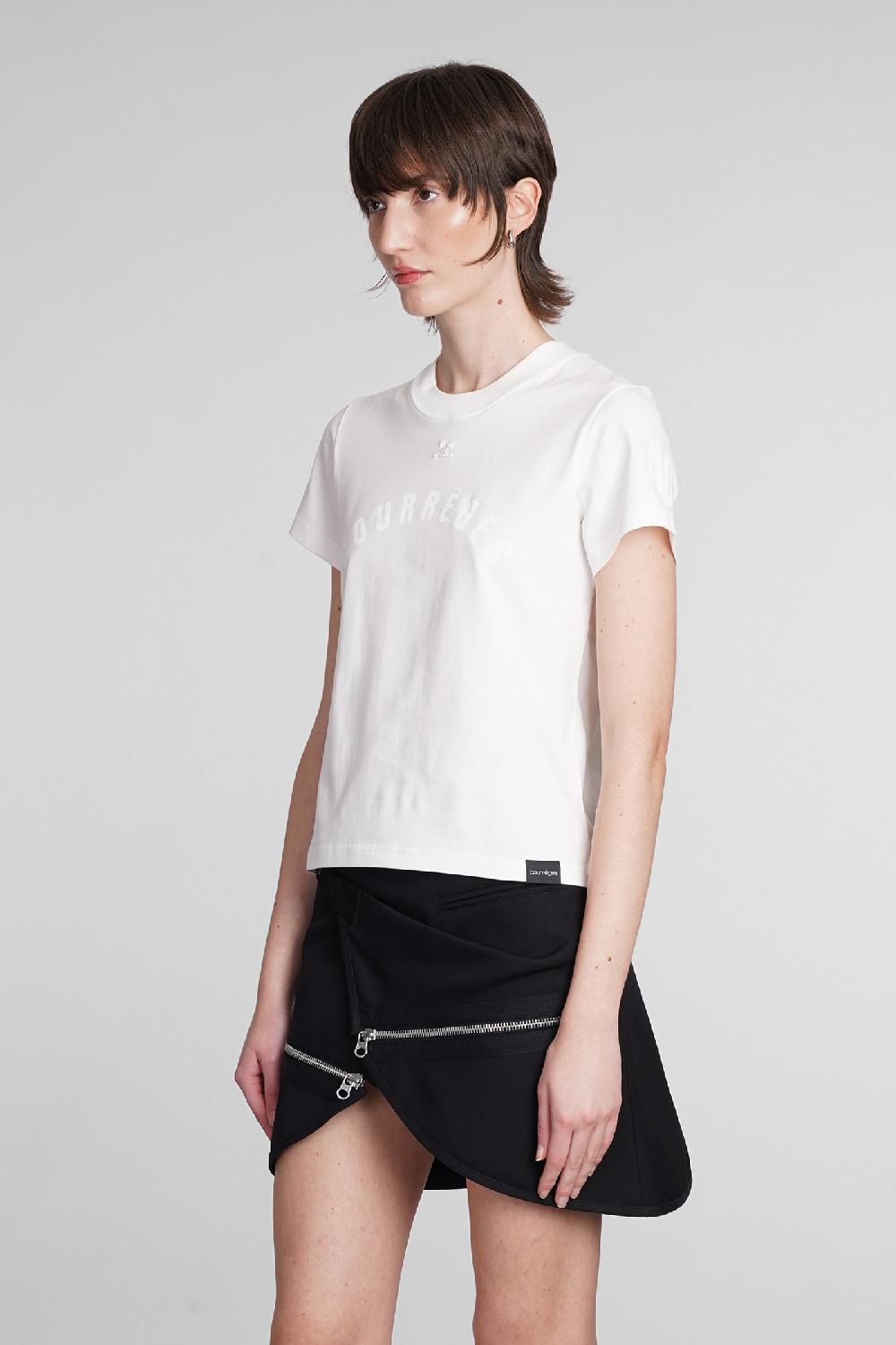 Deliberti Courreges T-shirt in cotone bianco cod. 398519 - Deliberti The Luxury Shopping Italia