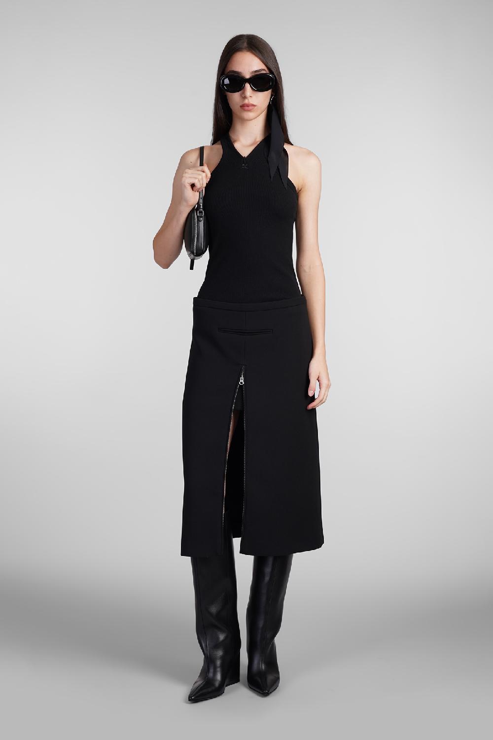 Deliberti Courreges Topwear in cotone nero cod. 408566 - Deliberti The Luxury Shopping In Linea