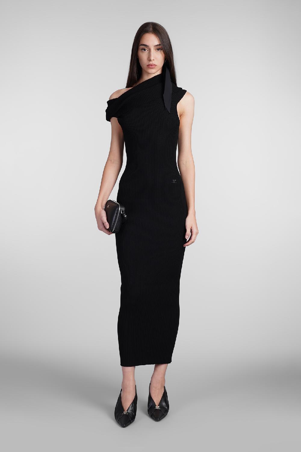 Deliberti Courreges Abito in viscosa nera cod. 408570 - Deliberti The Luxury Shopping Vendita