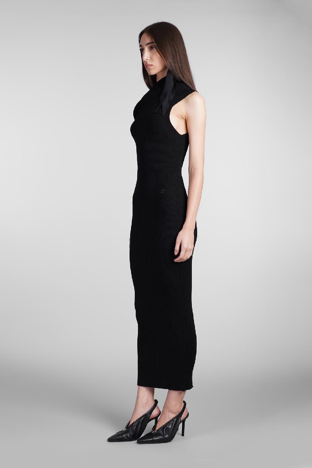 Deliberti Courreges Abito in viscosa nera cod. 408570 - Deliberti The Luxury Shopping Vendita
