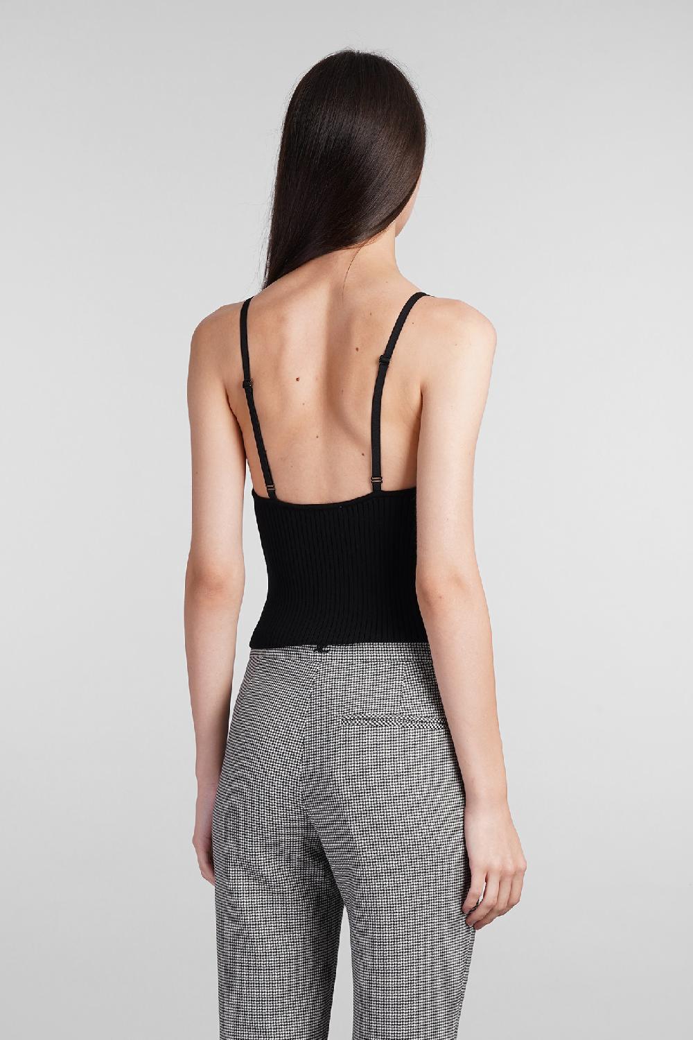 Deliberti Courreges Canotta in viscosa nera cod. 408571 - Deliberti The Luxury Shopping Promozione