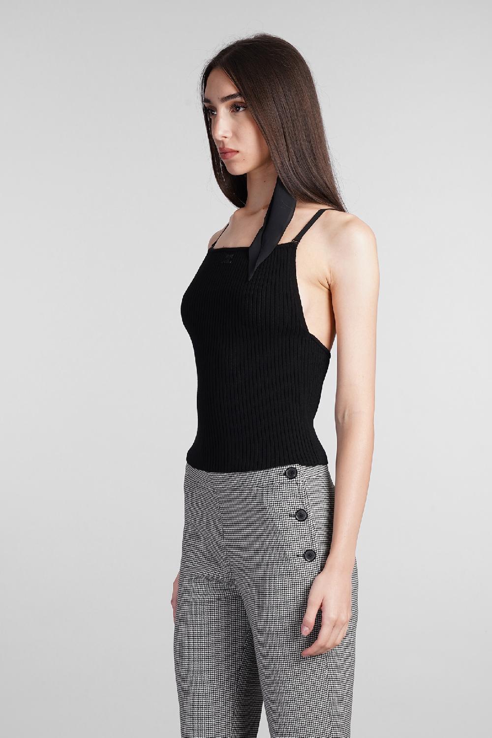Deliberti Courreges Canotta in viscosa nera cod. 408571 - Deliberti The Luxury Shopping Promozione