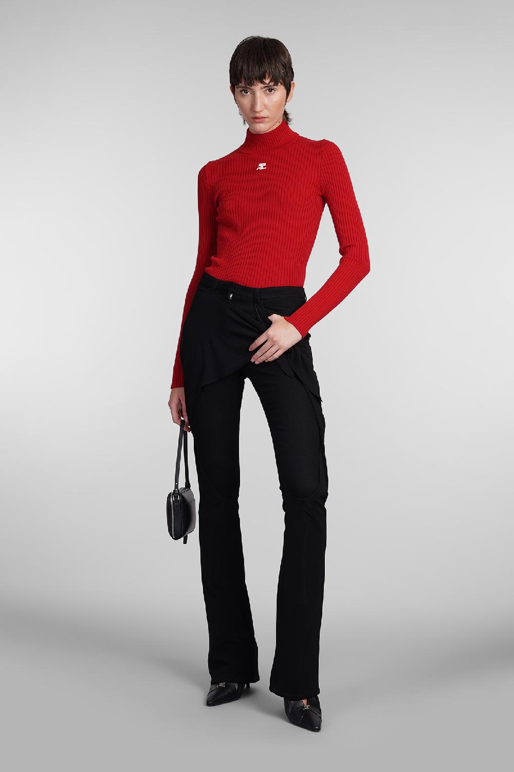 Deliberti Courreges Maglia in viscosa rossa cod. 408093 - Deliberti The Luxury Shopping Pezzi Unici