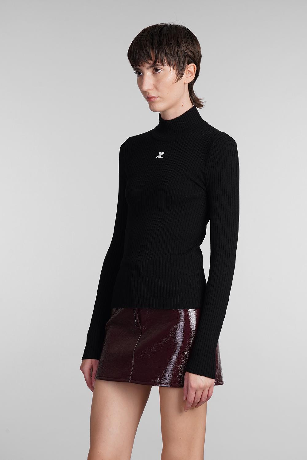 Deliberti Courreges Maglia in viscosa nera cod. 408094 - Deliberti The Luxury Shopping Soddisfazione Garantita