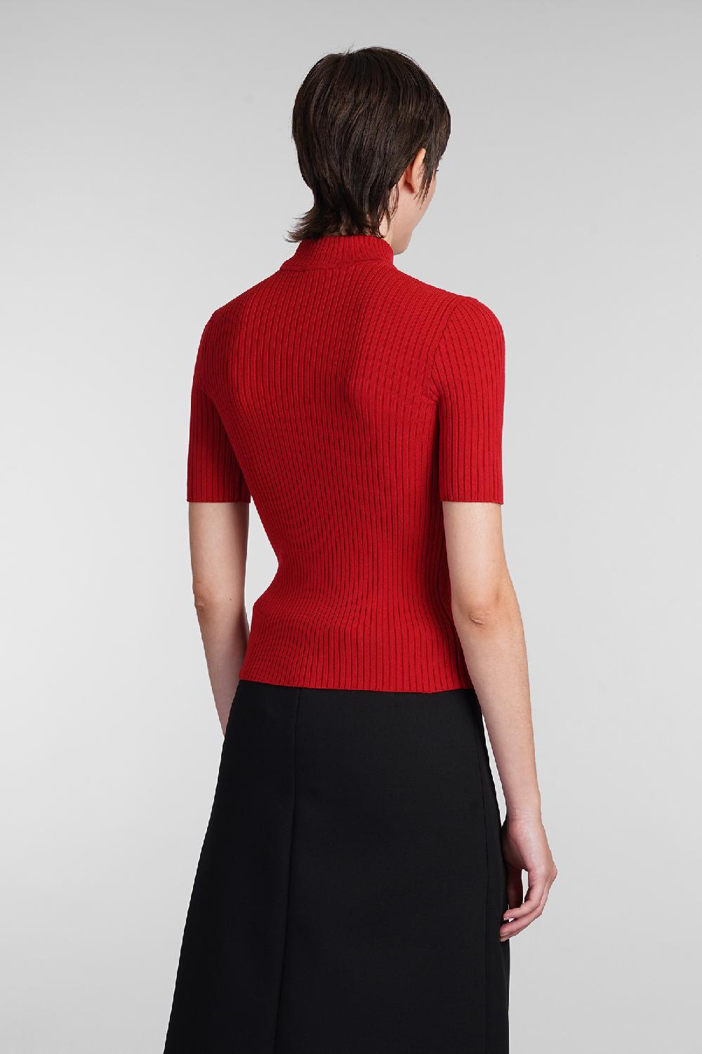 Deliberti Courreges Maglia in viscosa rossa cod. 408096 - Deliberti The Luxury Shopping Negozi Online