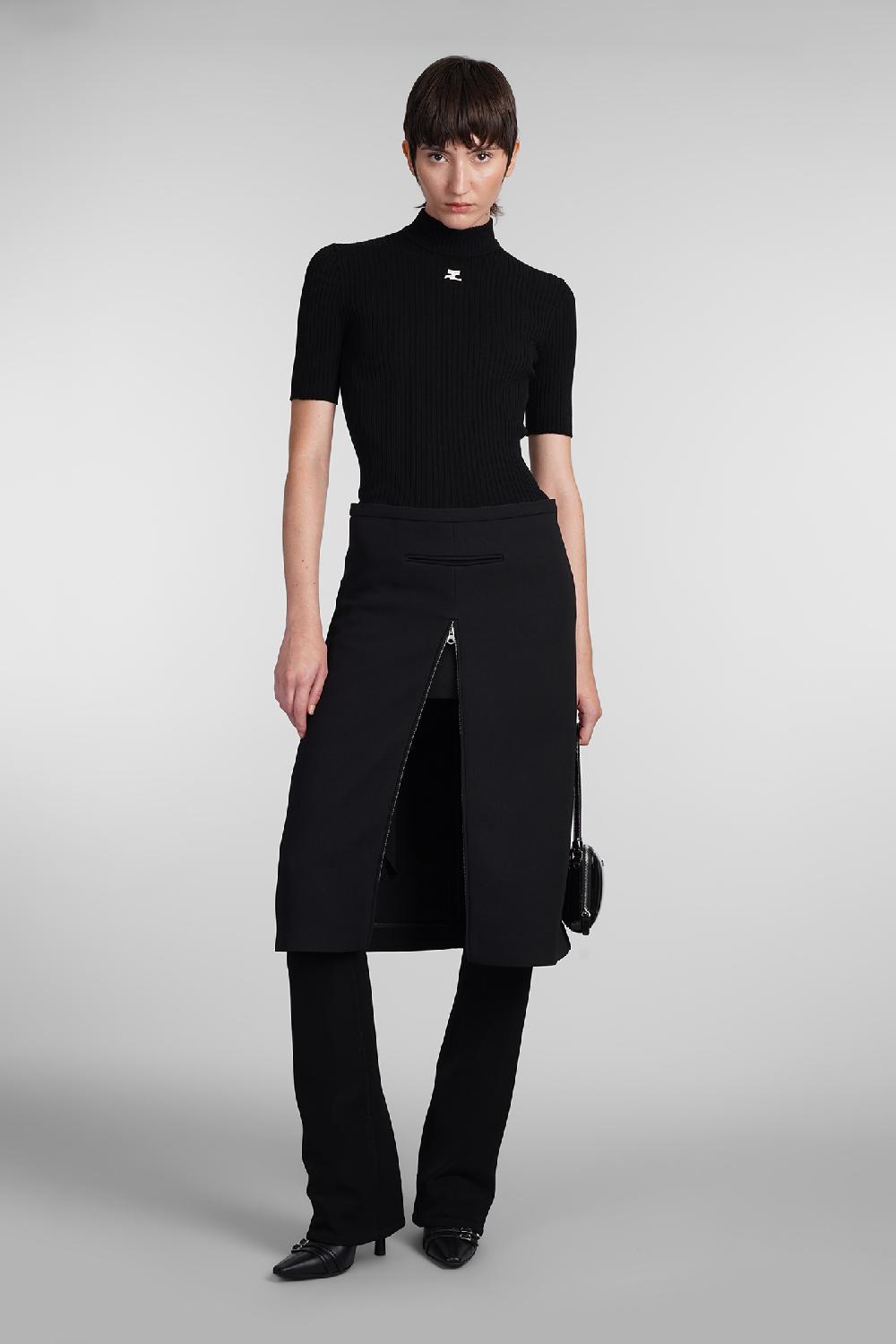 Deliberti Courreges Maglia in viscosa nera cod. 408097 - Deliberti The Luxury Shopping Acquista Ora