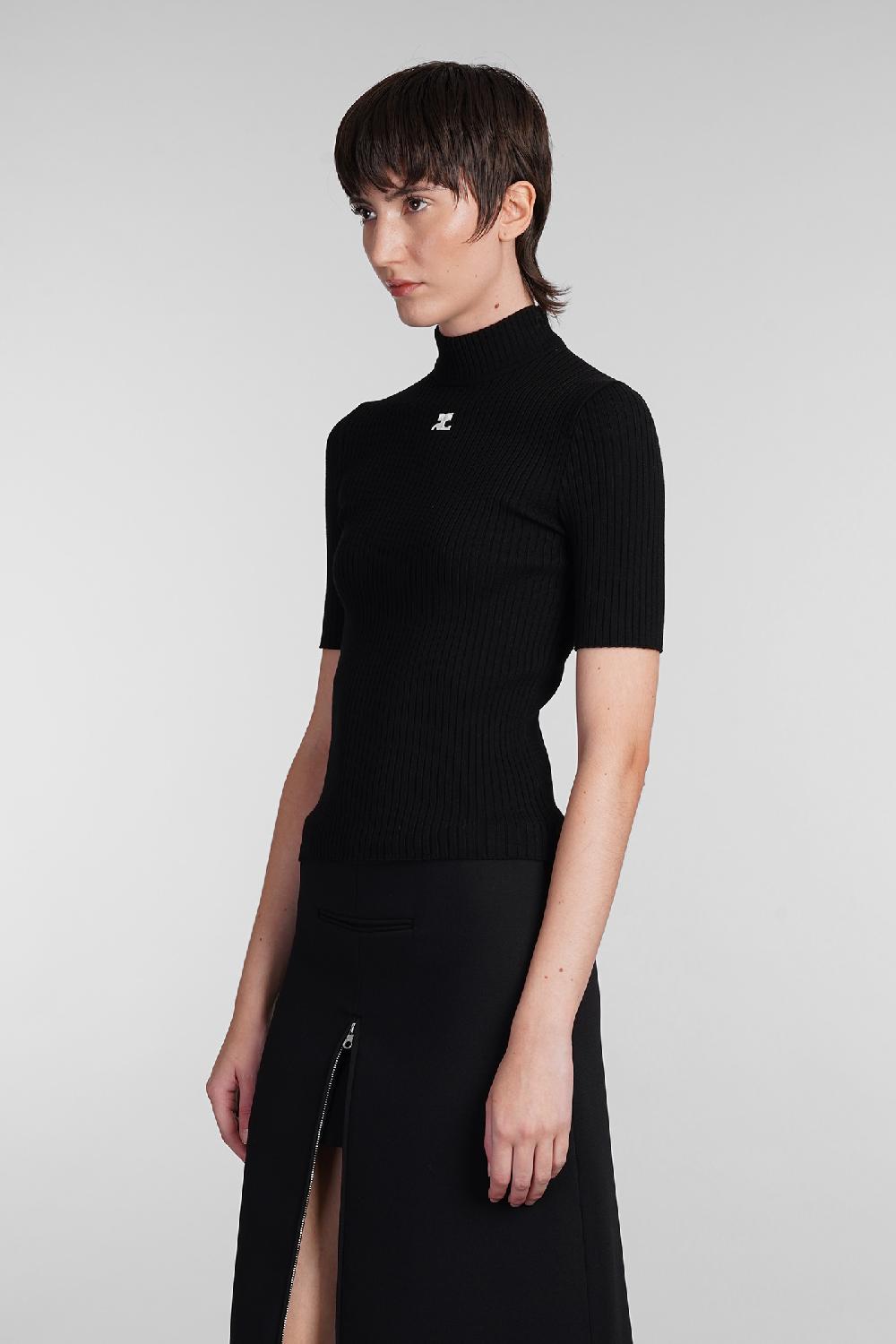 Deliberti Courreges Maglia in viscosa nera cod. 408097 - Deliberti The Luxury Shopping Acquista Ora