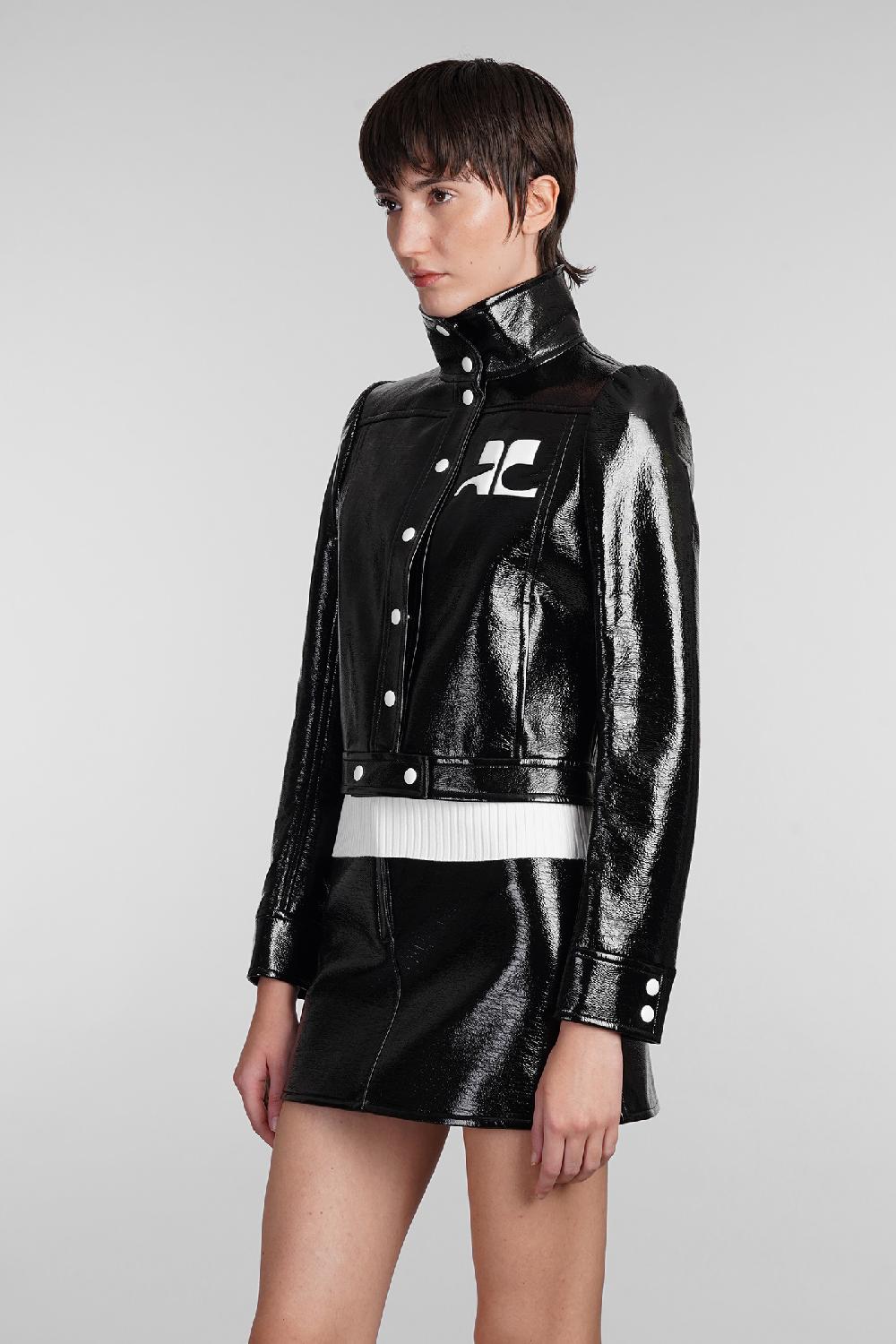 Deliberti Courreges Giacca casual in poliuretano nero cod. 408098 - Deliberti The Luxury Shopping Consegna Veloce