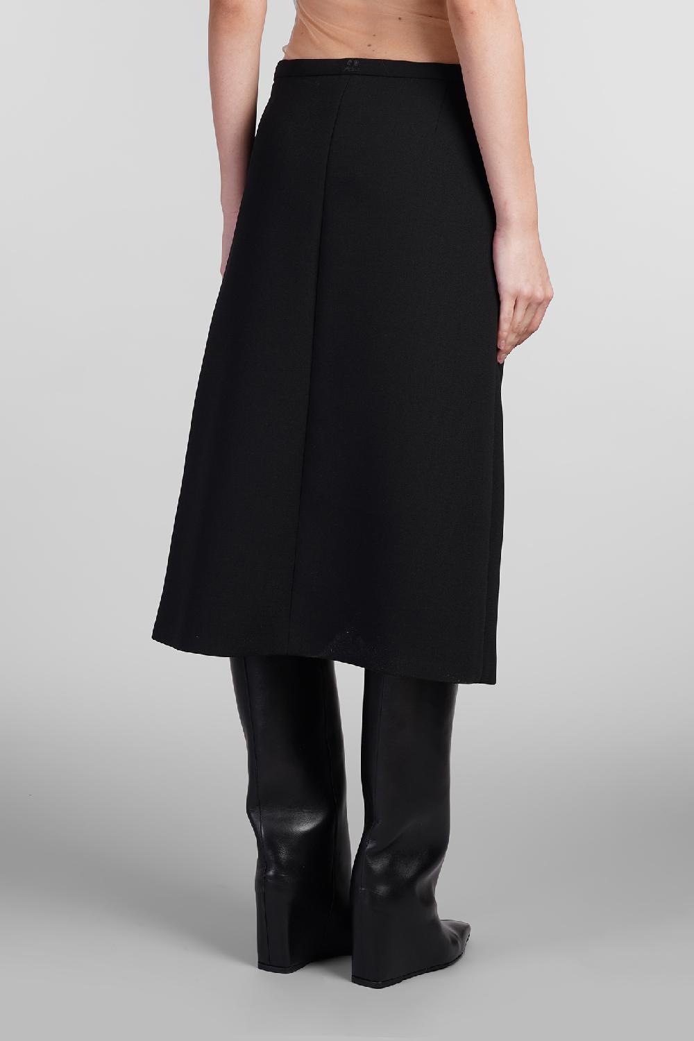Deliberti Courreges Gonna in poliestere nero cod. 408121 - Deliberti The Luxury Shopping Saldi