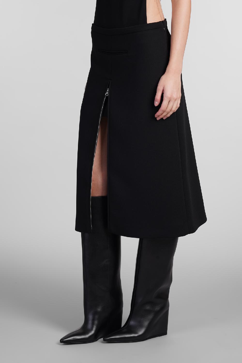 Deliberti Courreges Gonna in poliestere nero cod. 408121 - Deliberti The Luxury Shopping Saldi