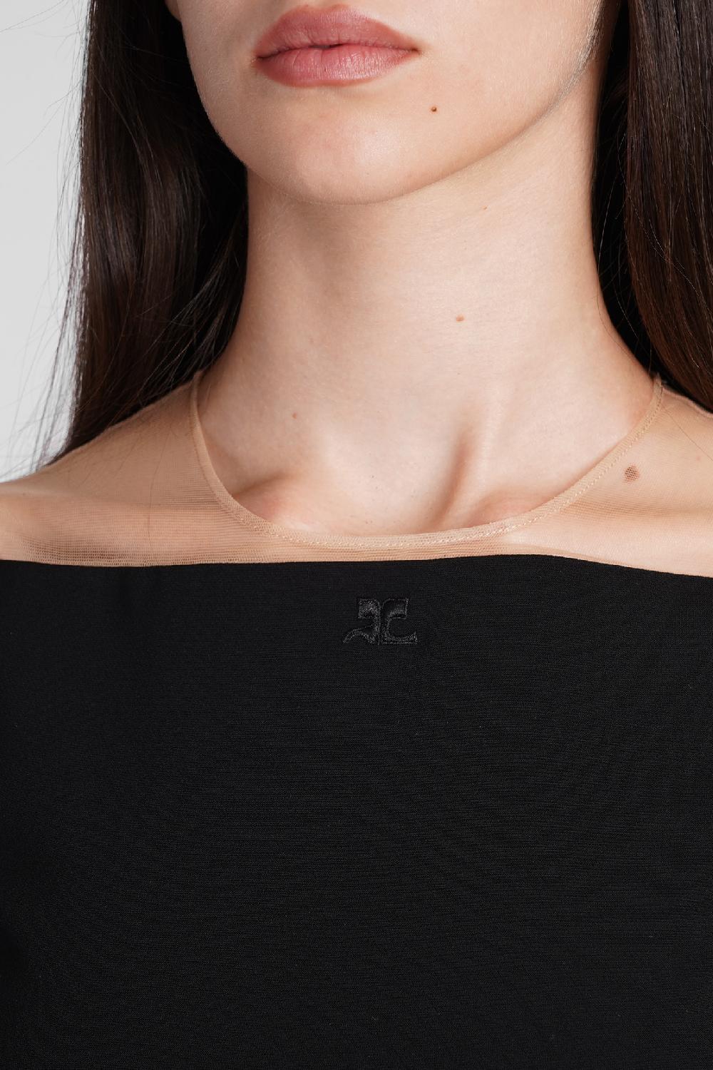 Deliberti Courreges Body in poliestere nero cod. 408554 - Deliberti The Luxury Shopping Offerte