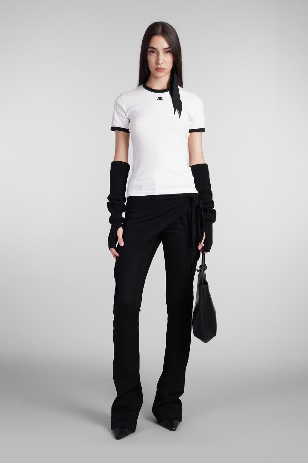 Deliberti Courreges T-shirt in cotone bianco cod. 408558 - Deliberti The Luxury Shopping Vendita Calda