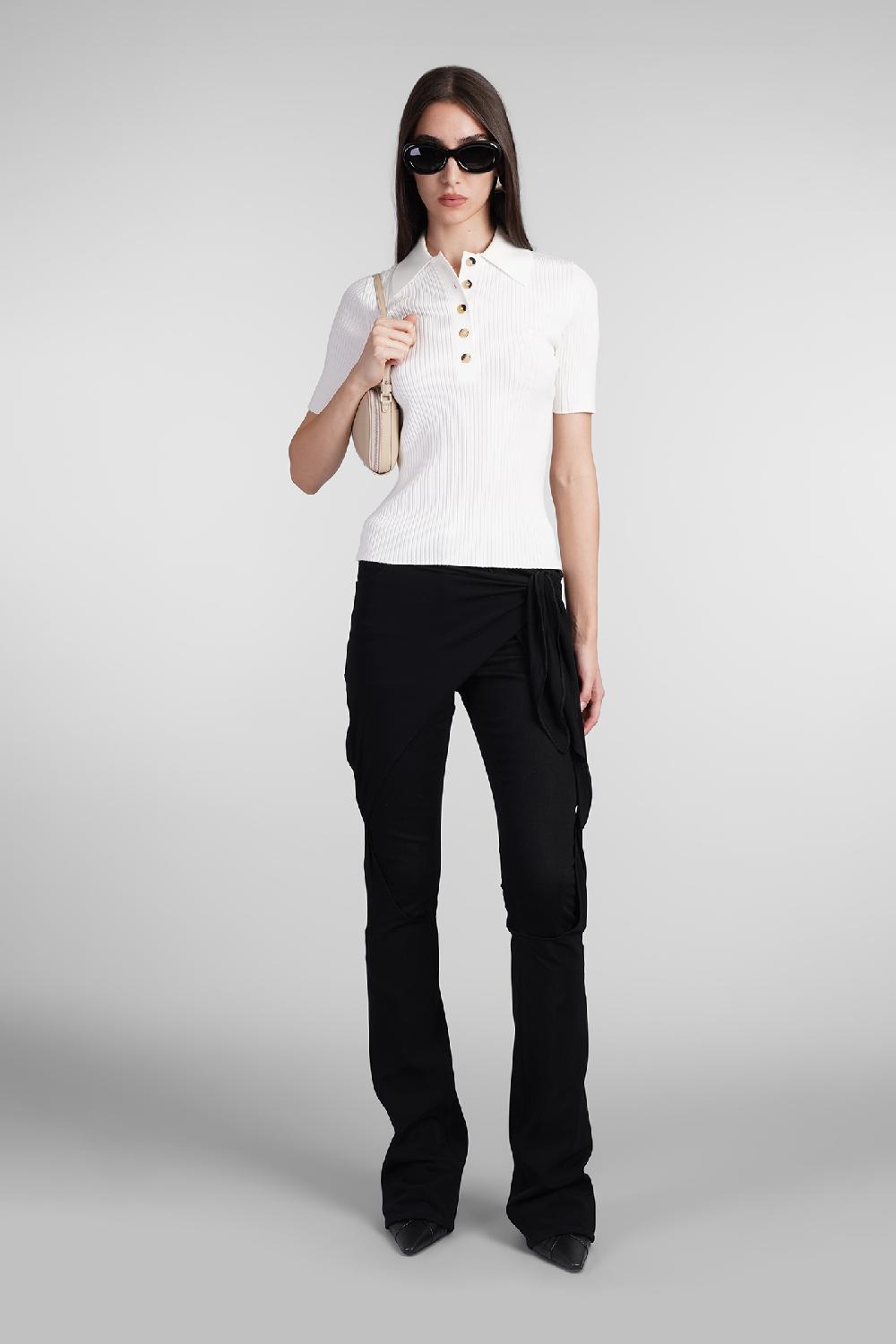 Deliberti Courreges Polo in viscosa beige cod. 408560 - Deliberti The Luxury Shopping Saldi Di Fabbrica