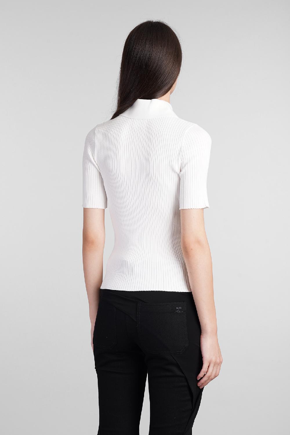 Deliberti Courreges Polo in viscosa beige cod. 408560 - Deliberti The Luxury Shopping Saldi Di Fabbrica