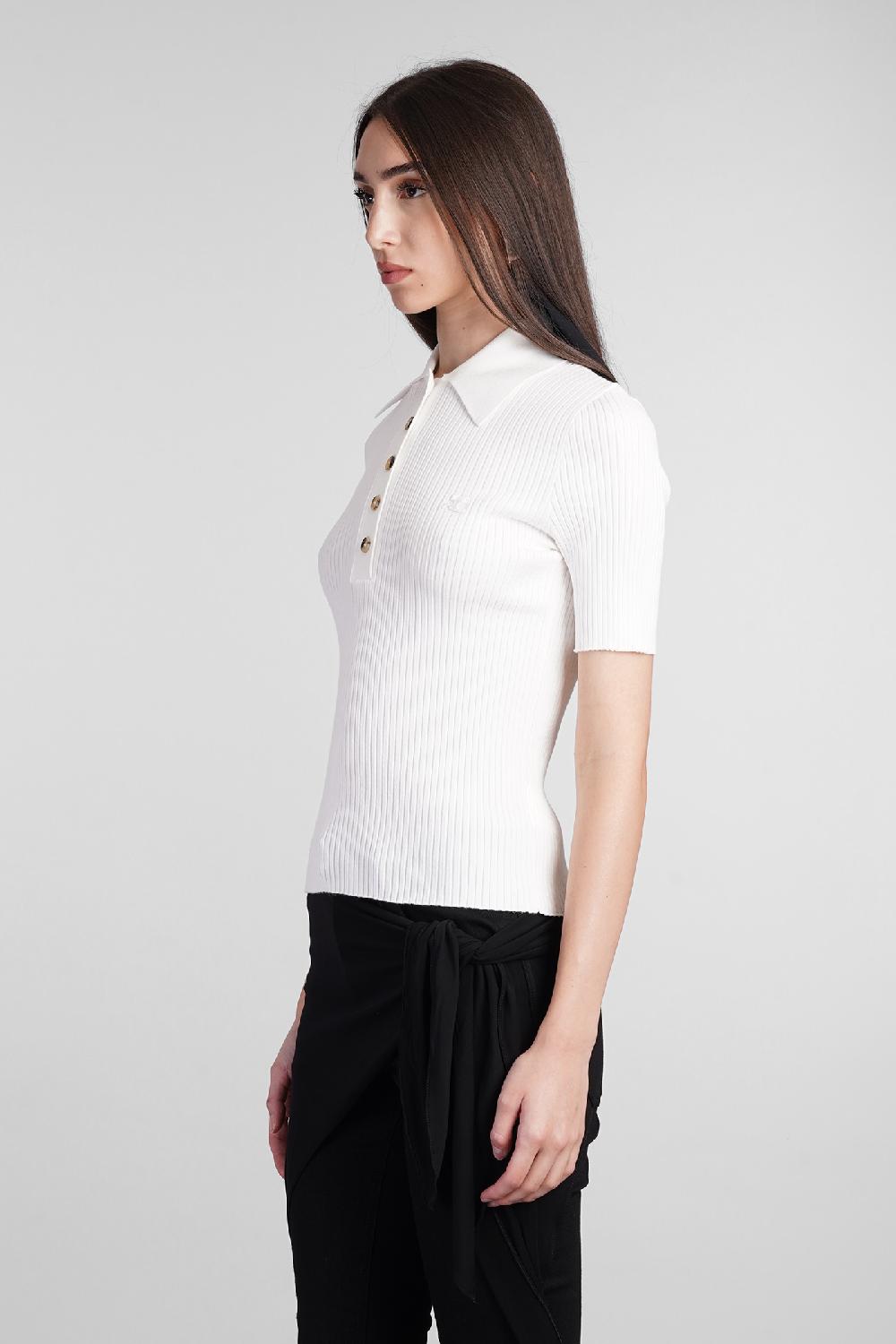 Deliberti Courreges Polo in viscosa beige cod. 408560 - Deliberti The Luxury Shopping Saldi Di Fabbrica