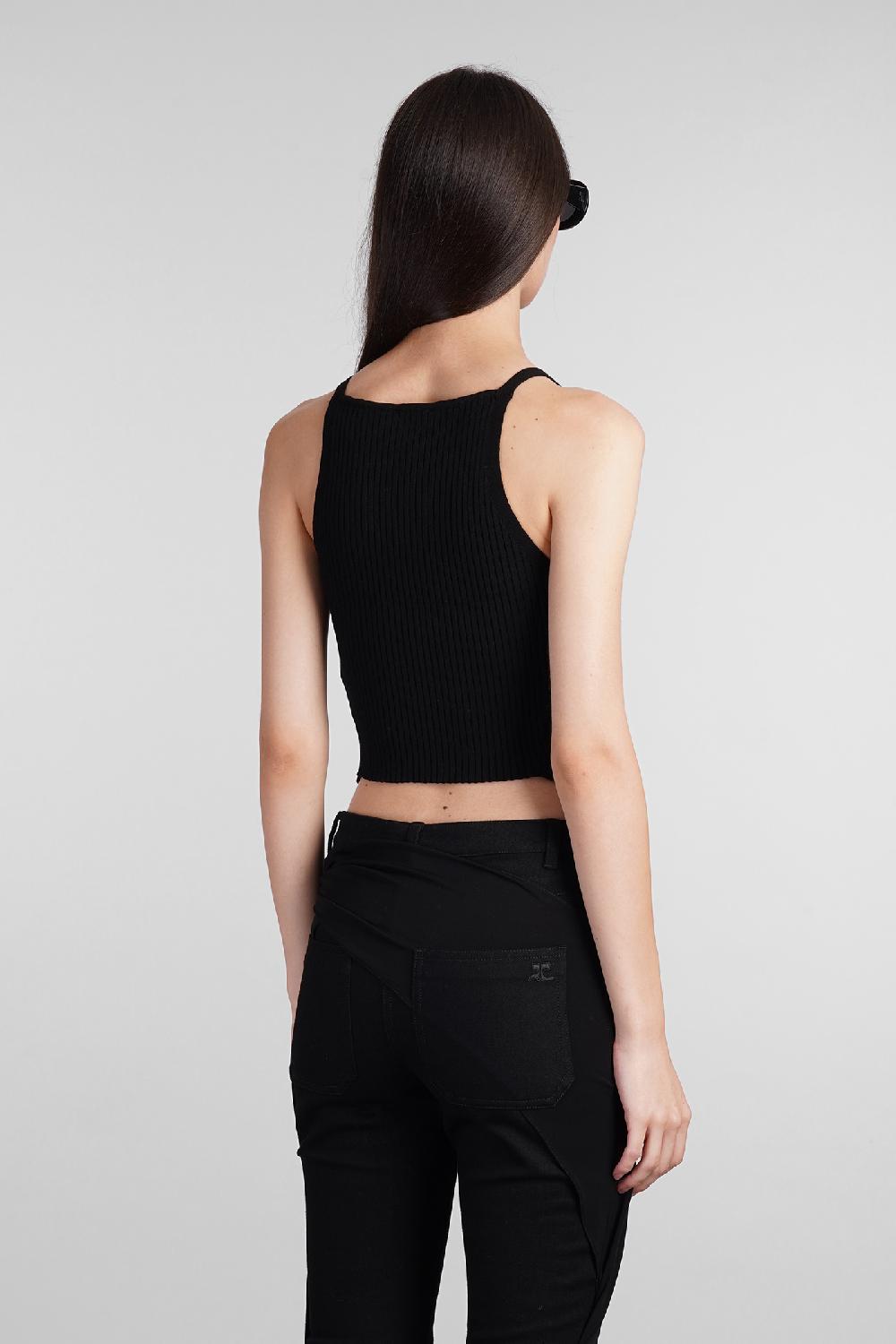 Deliberti Courreges Topwear in viscosa nera cod. 408562 - Deliberti The Luxury Shopping Vendite Flash