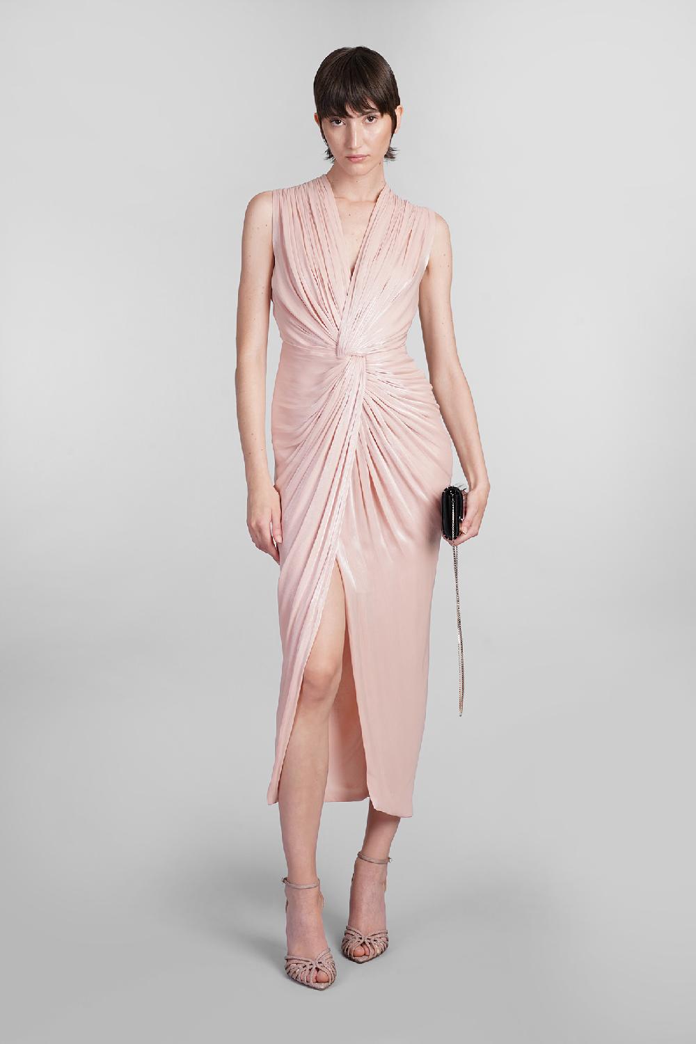 Deliberti Costarellos Abito franca in poliestere rosa cod. 401965 - Deliberti The Luxury Shopping Nuova