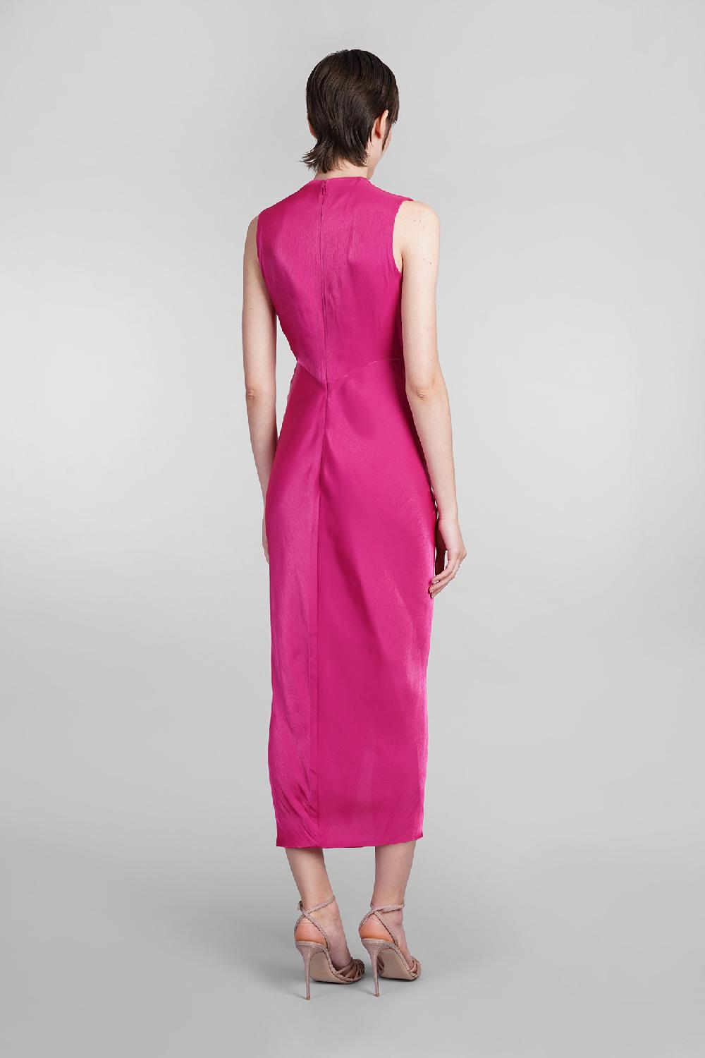 Deliberti Costarellos Abito franca in poliestere fucsia cod. 401966 - Deliberti The Luxury Shopping Moda