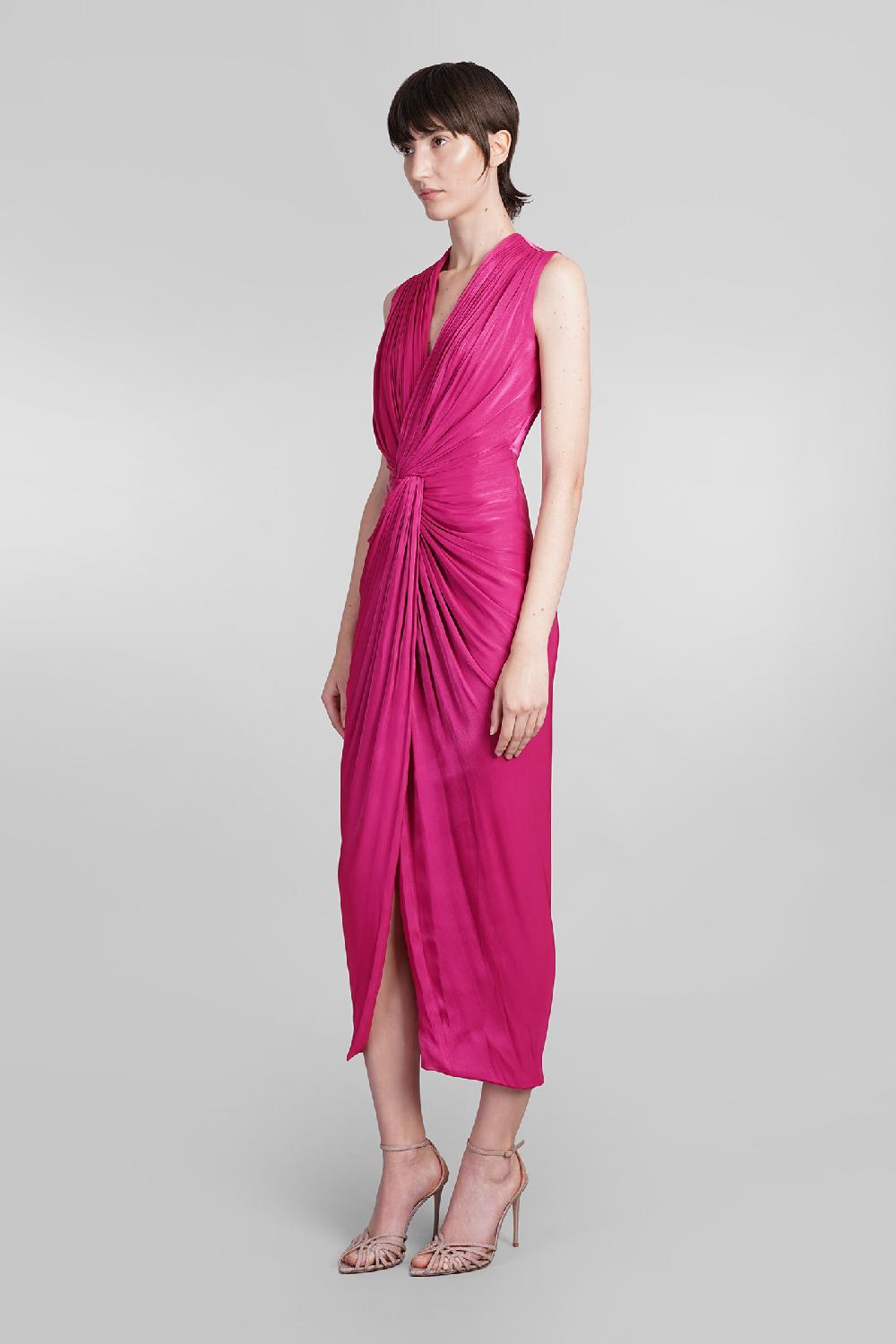 Deliberti Costarellos Abito franca in poliestere fucsia cod. 401966 - Deliberti The Luxury Shopping Moda