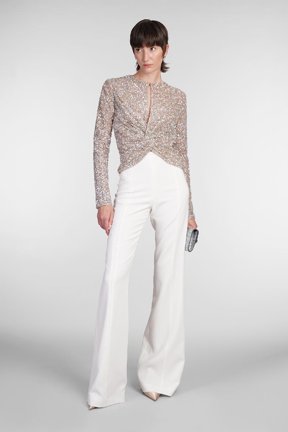 Deliberti Costarellos Pantalone rimi in poliestere beige cod. 406737 - Deliberti The Luxury Shopping 2025