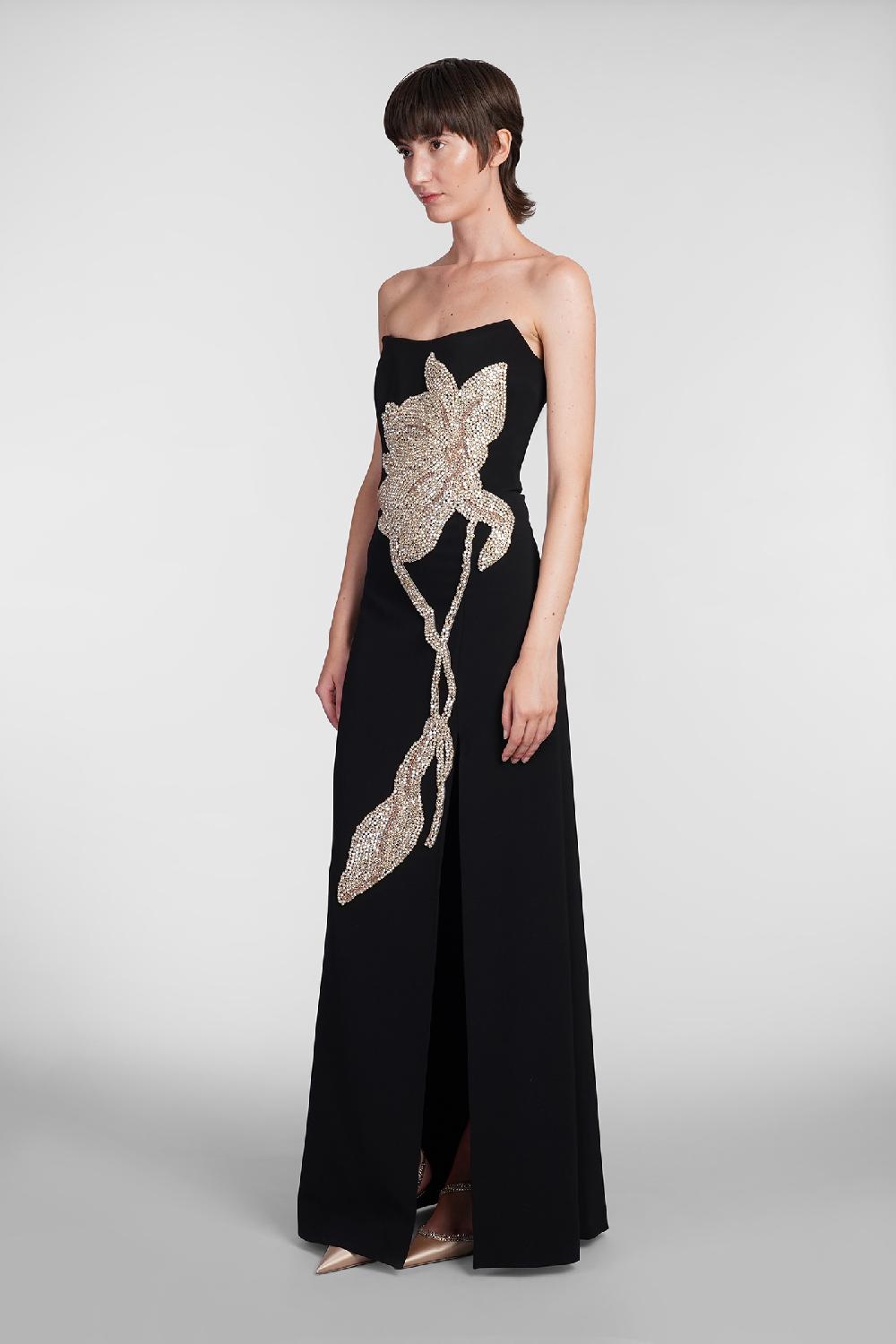 Deliberti Costarellos Abito fara in poliestere nero cod. 406738 - Deliberti The Luxury Shopping Italia