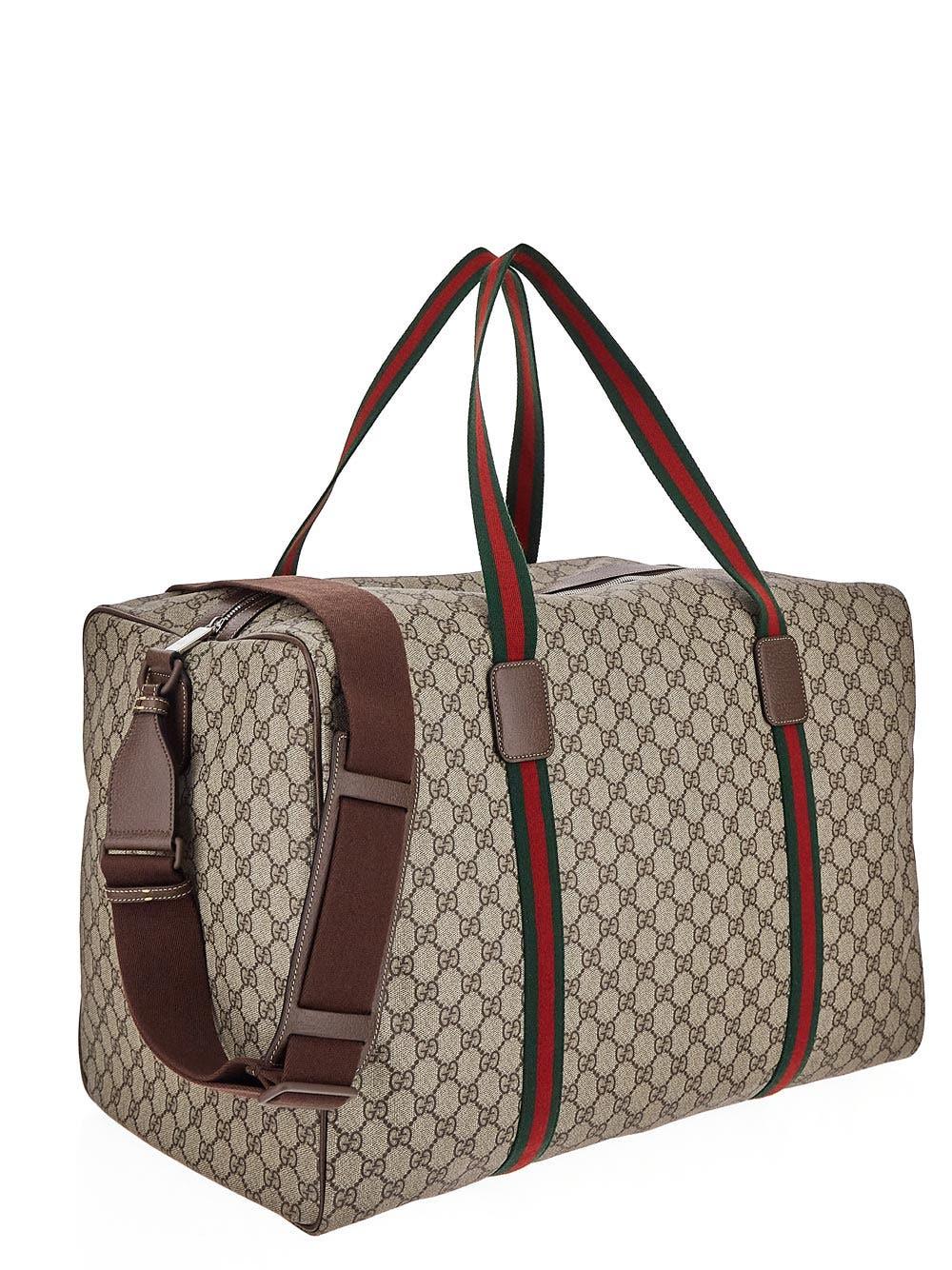 Oluxury Gucci Web Detail Maxi Travel Bag Consegna Veloce