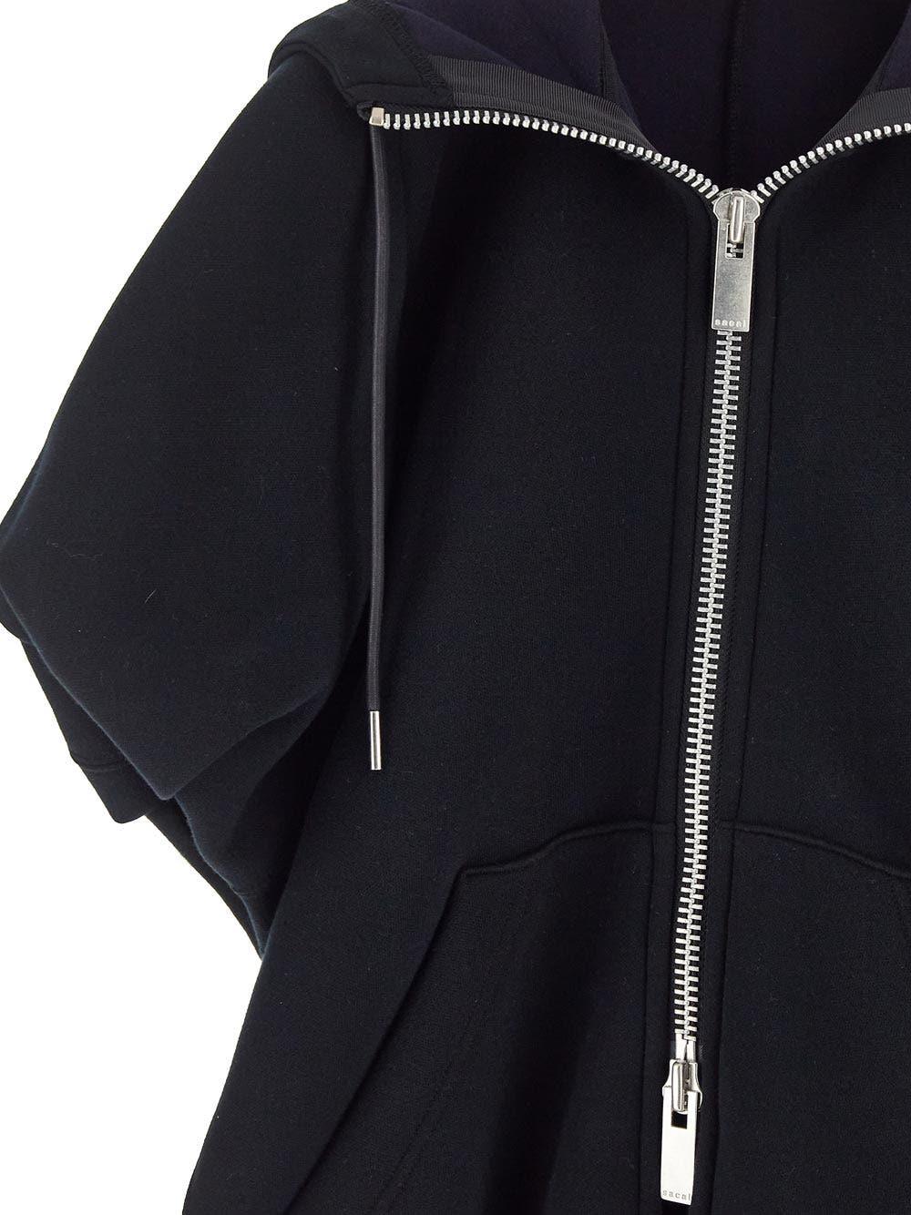 Oluxury Sacai Short Sleeve Hoodie In Vendita