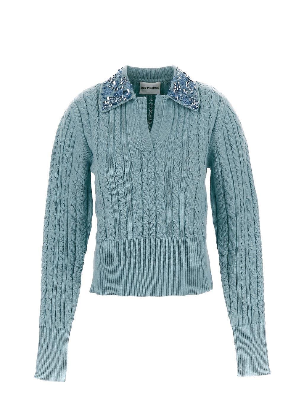 Oluxury Des Phemmes Cropped Knitted Polo
