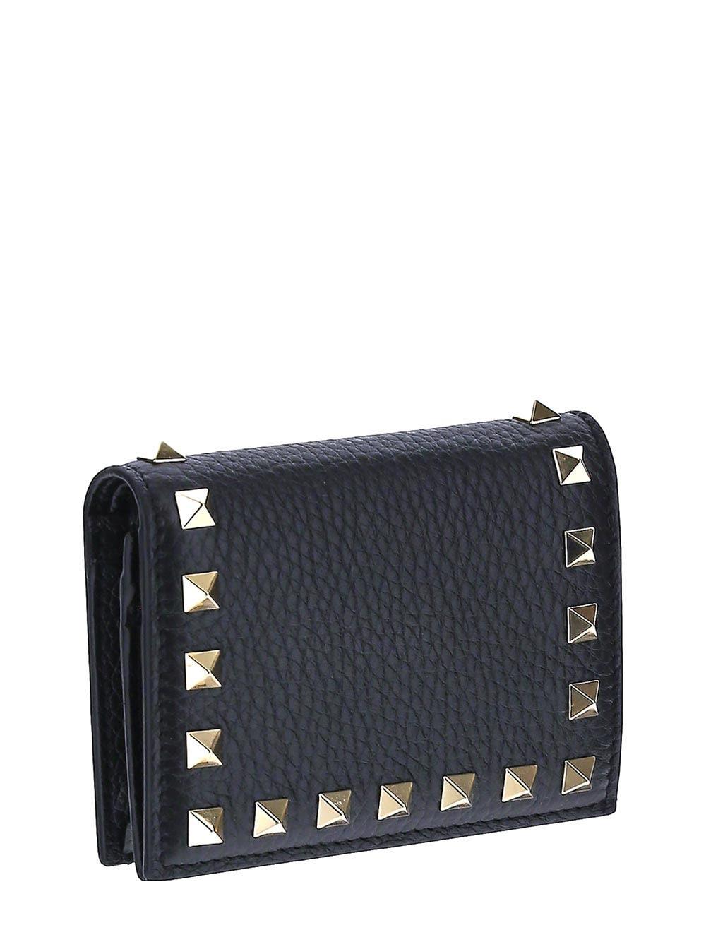 Oluxury Valentino Garavani Small Rockstud Grainy Cardholder Saldi