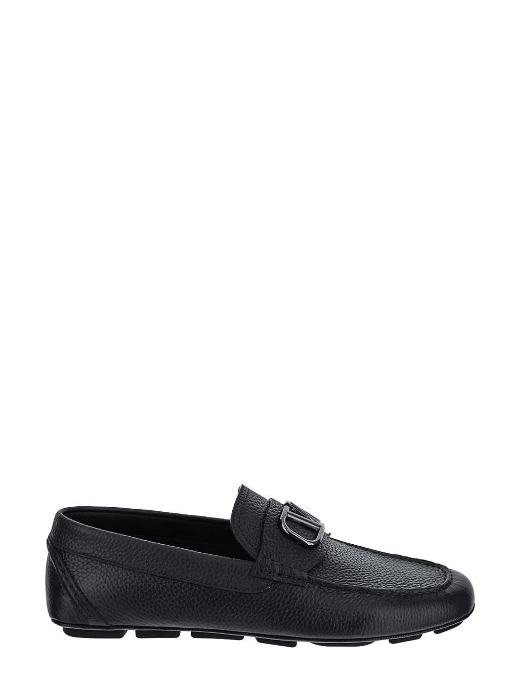 Oluxury Valentino Garavani V-Logo Signature Driving Shoes