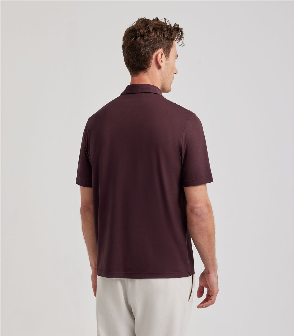 S.Moritz Polo amarena da uomo in cotone crepe | S.Moritz Sito Ufficiale Italia