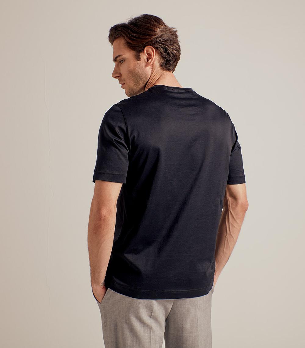 S.Moritz T-SHIRT IN COTONE SUPERFINE - NERO Nuovo