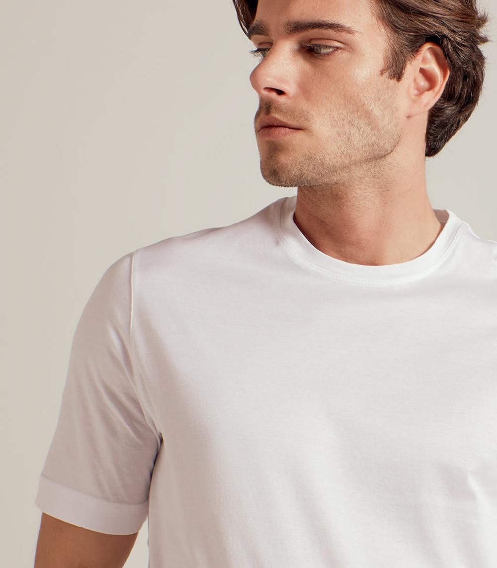 S.Moritz T-SHIRT IN COTONE SUPERFINE - BIANCO Vendita