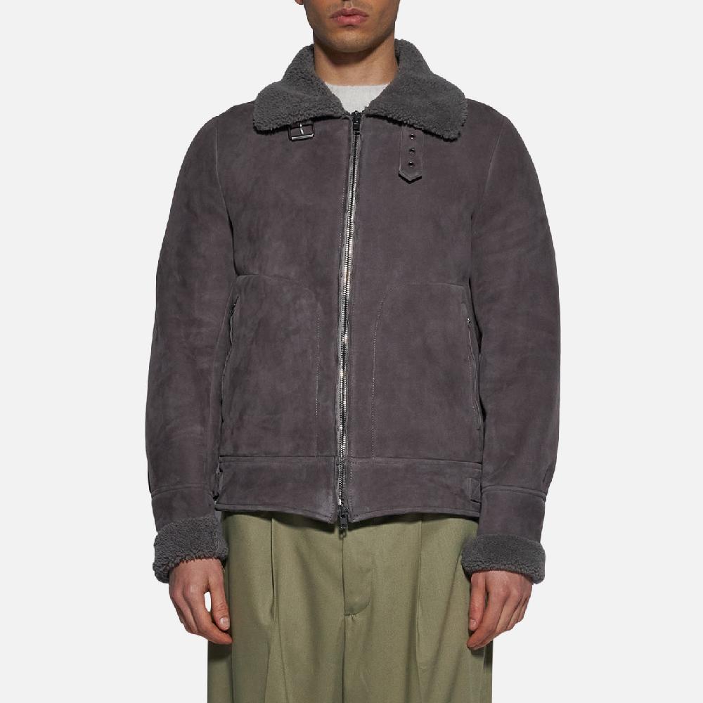 Salvatore Santoro GIACCA IN SHEARLING - ASFALTO Hotsell