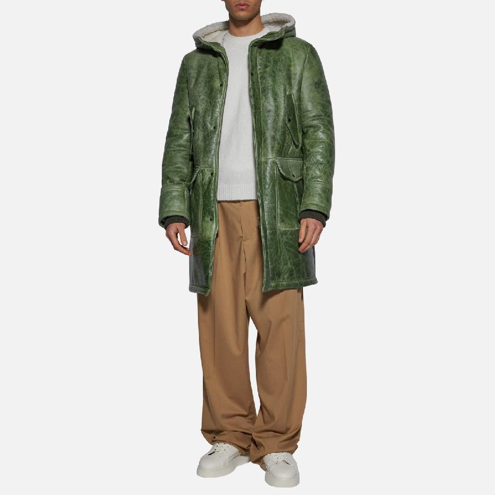 Salvatore Santoro GIACCA IN SHEARLING - GREEN Negozio