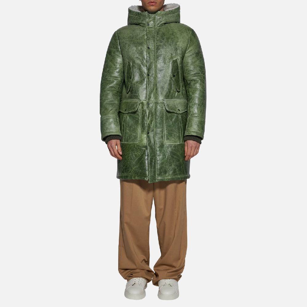 Salvatore Santoro GIACCA IN SHEARLING - GREEN Negozio