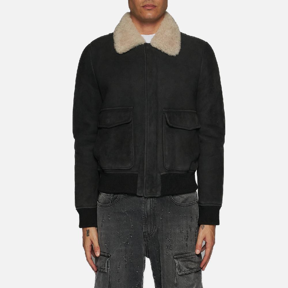 Salvatore Santoro GIACCA IN SHEARLING - BLACK Qualità Garantita
