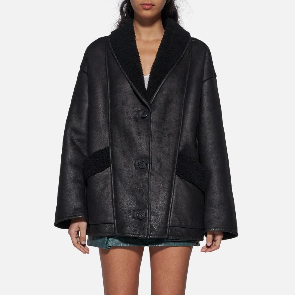 Salvatore Santoro GIACCA IN SHEARLING - BLACK Prezzo Ridotto