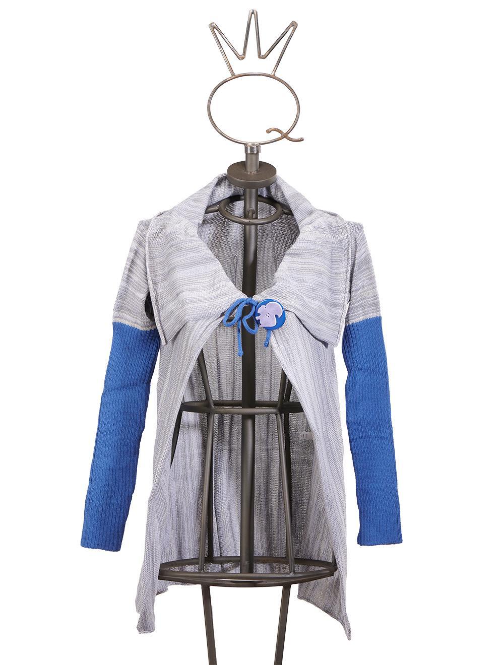 Save The Queen Camicia da notte bluette corta con ricamo con cardigan Negozio