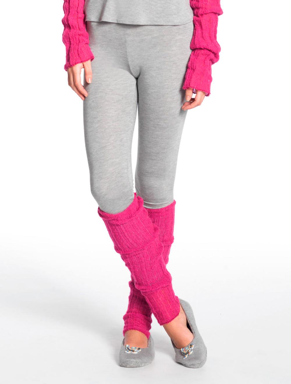 Save The Queen Set t-shirt lunga grigia con leggings Moda