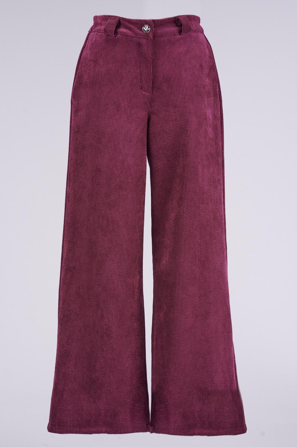 Save The Queen Pantalone largo in velluto Affare Del Giorno